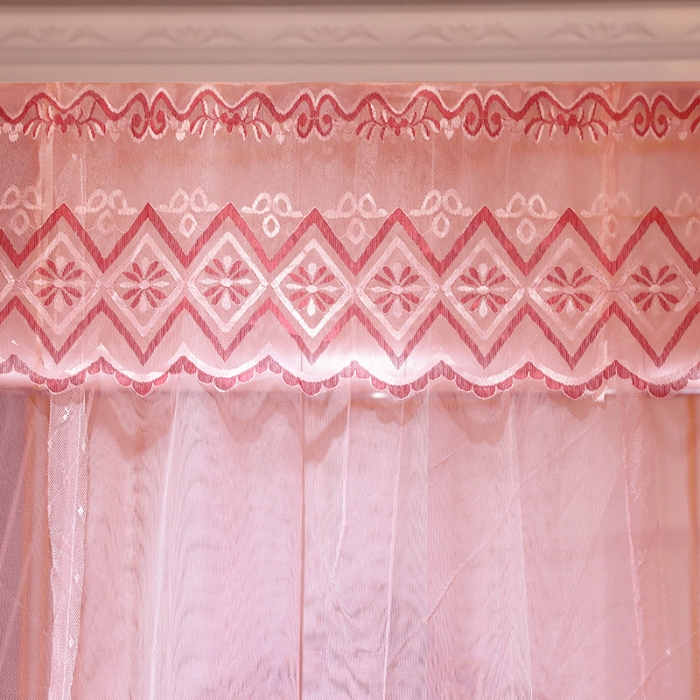 91家纺网 家纺一手货源 找家纺 迷仙巢家纺 2021新款蕾丝宫廷落地蚊帐-格调人生玉色