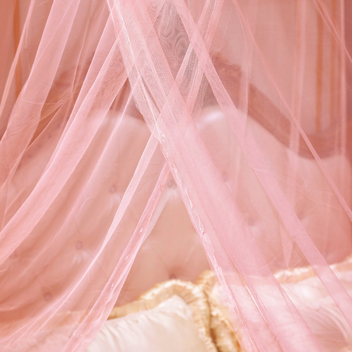 91家纺网 家纺一手货源 找家纺 迷仙巢家纺 2021新款蕾丝宫廷落地蚊帐-格调人生玉色