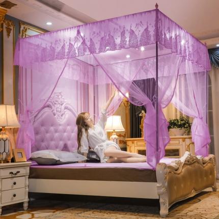 91家纺网 家纺一手货源 找家纺 迷仙巢家纺 2022新款坐床宫廷蚊帐-B10孔雀公主粉红