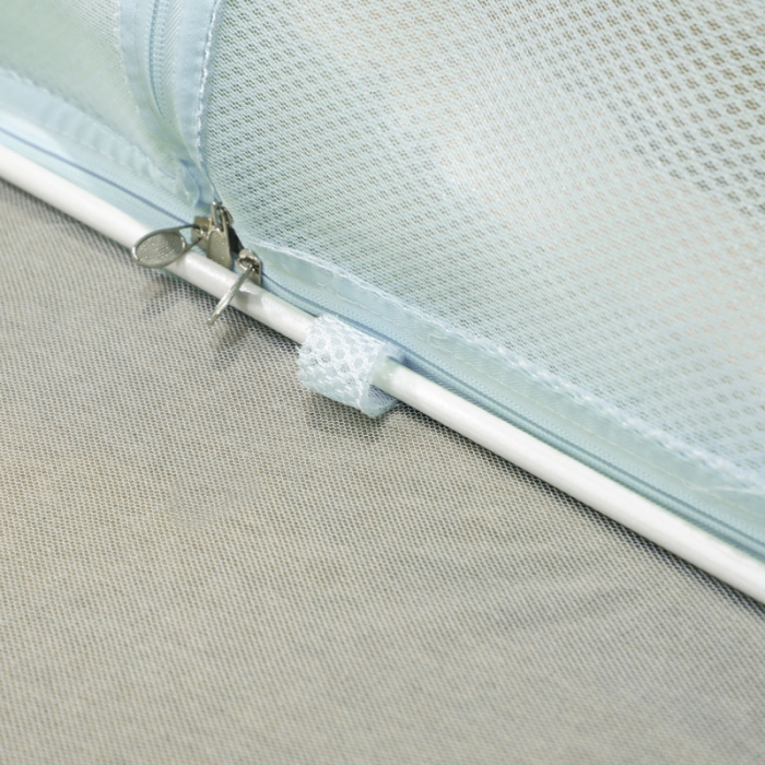 91家纺网 家纺一手货源 找家纺 迷仙巢家纺 2022新款坐床宫廷蚊帐-B10孔雀公主兰色