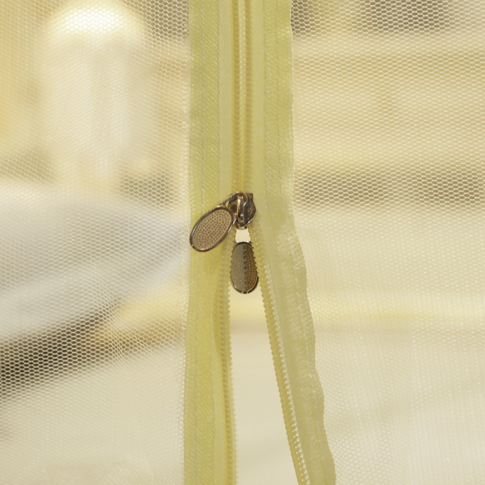 91家纺网 家纺一手货源 找家纺 迷仙巢家纺 2022新款坐床宫廷蚊帐-B10孔雀公主米黄