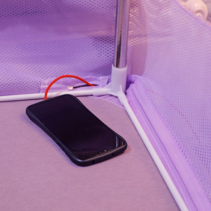 91家纺网 家纺一手货源 找家纺 迷仙巢家纺 2022新款坐床宫廷蚊帐-B10孔雀公主紫色