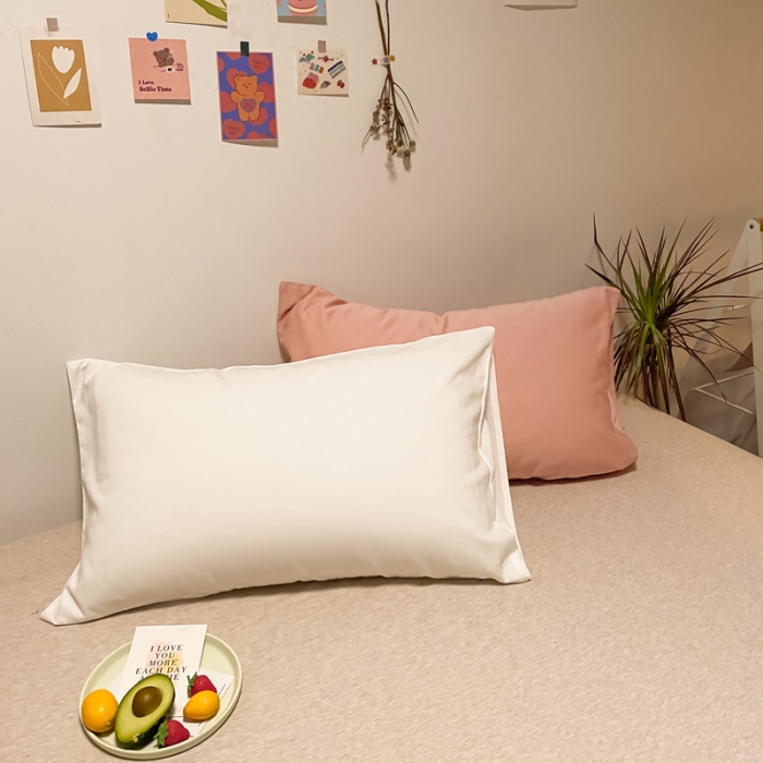 91家纺网 家纺一手货源 找家纺 （总）蓝巢 2021新款全棉水洗棉混搭款枕套一对