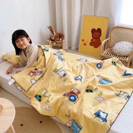 91家纺网 家纺一手货源 找家纺 （总）鱼宝 2021新款无荧光40贡缎全棉儿童夏被