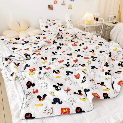 91家纺网 家纺一手货源 找家纺 十九色 2024新款 热卖 ins全棉儿童夏被米奇