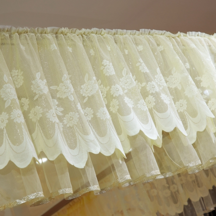 91家纺网 家纺一手货源 找家纺 梦尔佳蚊帐 2021新款导轨款蚊帐-829 四季满园-米色