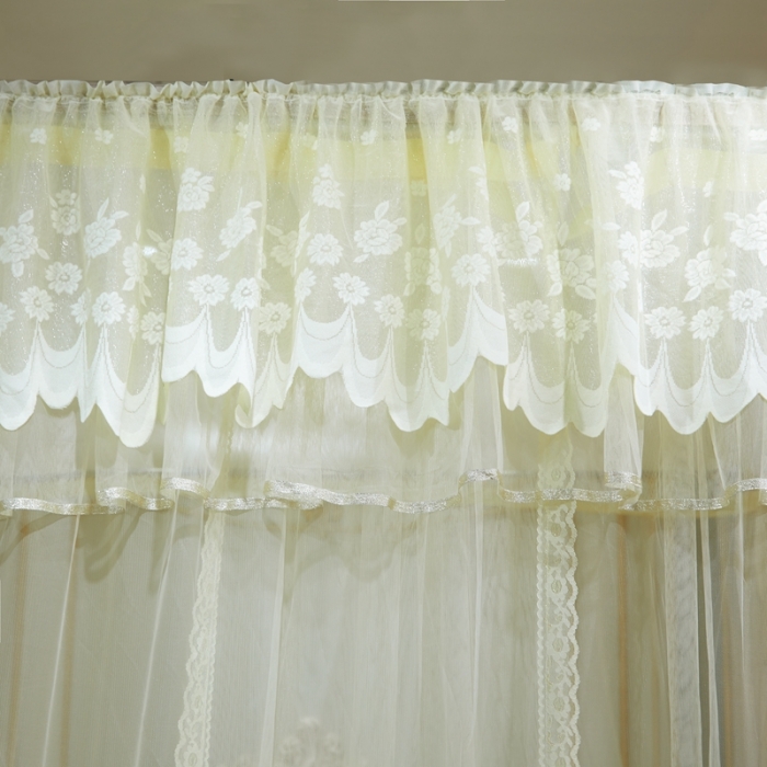 91家纺网 家纺一手货源 找家纺 梦尔佳蚊帐 2021新款导轨款蚊帐-829 四季满园-米色