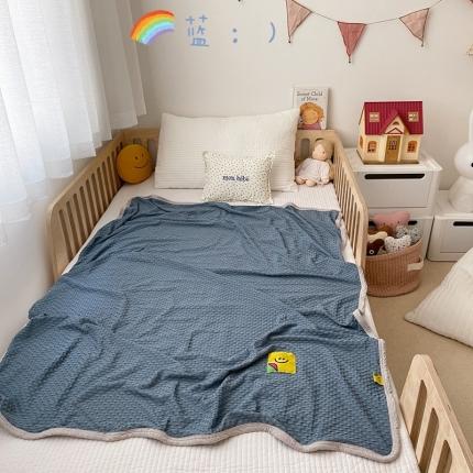 91家纺网 家纺一手货源 找家纺 （总）星期八 2021新款华夫格笑脸毯儿童毯空调毯