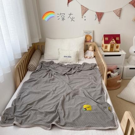 91家纺网 家纺一手货源 找家纺 （总）星期八 2021新款华夫格笑脸毯儿童毯空调毯