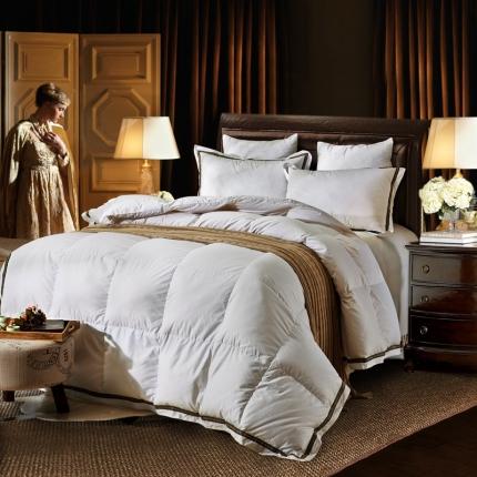 91家纺网 家纺一手货源 找家纺 新款60s全棉贡缎韩式酒店款鹅绒被羽绒被