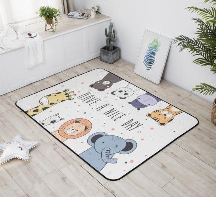 91家纺网 家纺一手货源 找家纺 网客 2024新款冰丝地垫快乐家族