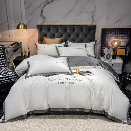 91家纺网 家纺一手货源 找家纺 (总)博纳 2021新双面水洗真丝刺绣四件套-繁华