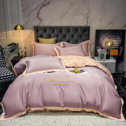 91家纺网 家纺一手货源 找家纺 (总)博纳 2021新双面水洗真丝刺绣四件套-繁华