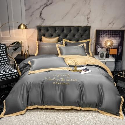 91家纺网 家纺一手货源 找家纺 (总)博纳 2021新双面水洗真丝刺绣四件套-繁华