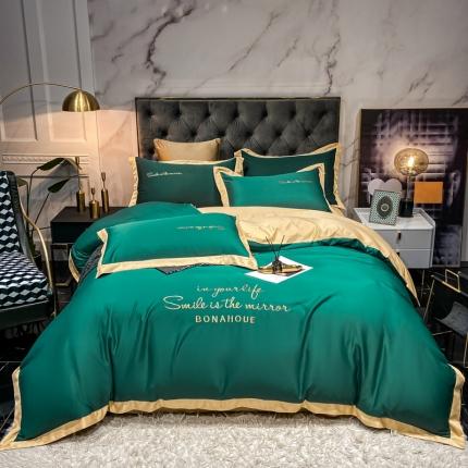 91家纺网 家纺一手货源 找家纺 (总)博纳 2021新双面水洗真丝刺绣四件套-繁华