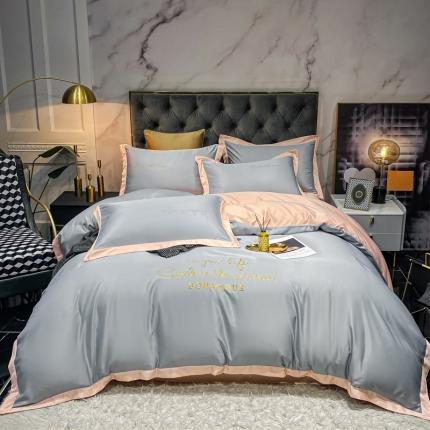 91家纺网 家纺一手货源 找家纺 (总)博纳 2021新双面水洗真丝刺绣四件套-繁华