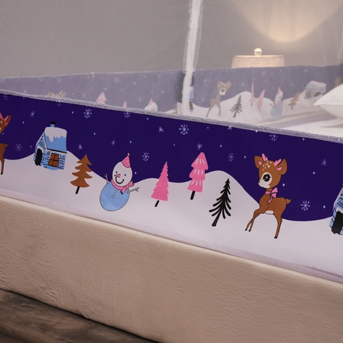 91家纺网 家纺一手货源 找家纺 爱洛家纺 2021新款防尘蚊帐 梅花鹿