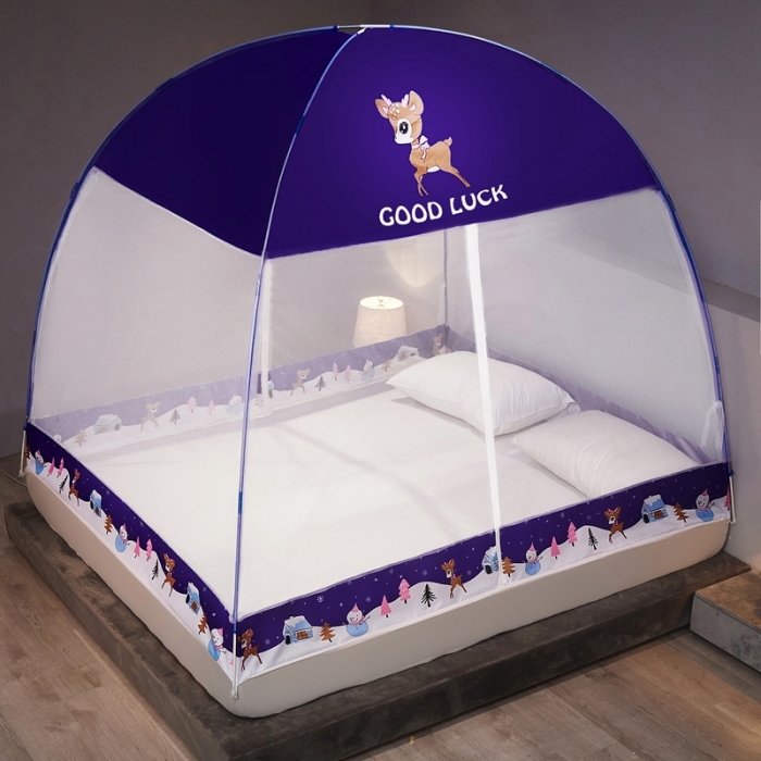 91家纺网 家纺一手货源 找家纺 爱洛家纺 2021新款防尘蚊帐 梅花鹿