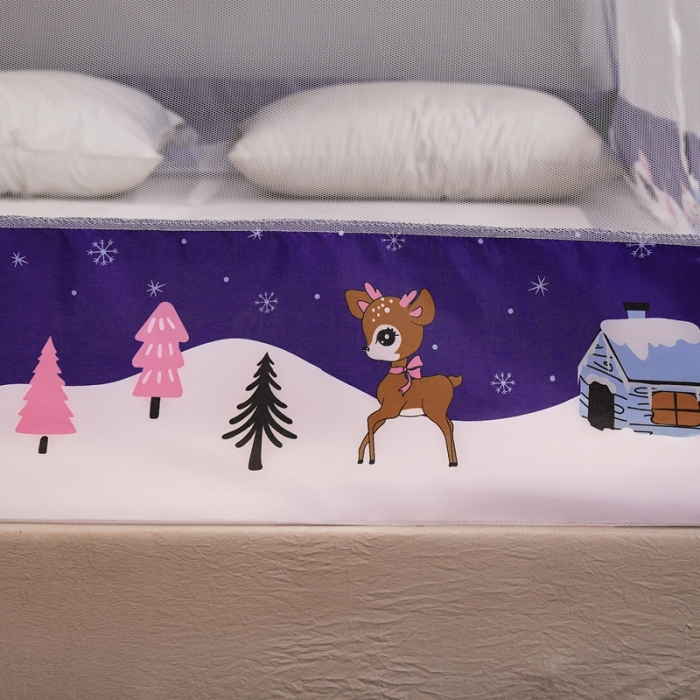 91家纺网 家纺一手货源 找家纺 爱洛家纺 2021新款防尘蚊帐 梅花鹿