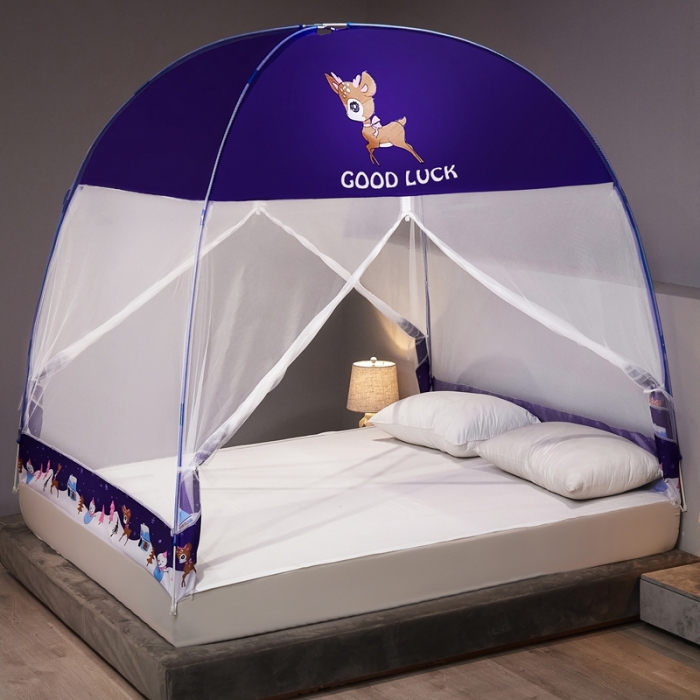 91家纺网 家纺一手货源 找家纺 爱洛家纺 2021新款防尘蚊帐 梅花鹿