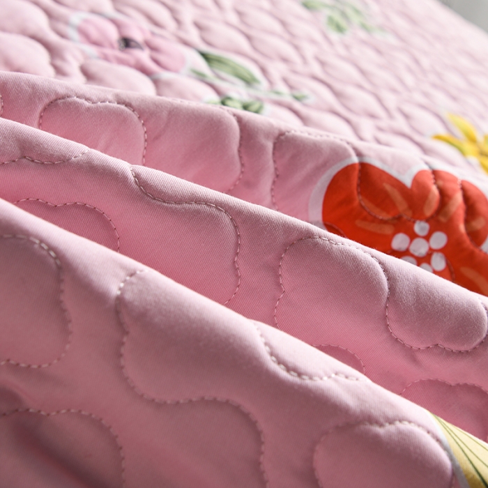 91家纺网 家纺一手货源 找家纺 冬然家纺 2021新款纯棉床盖 春之语