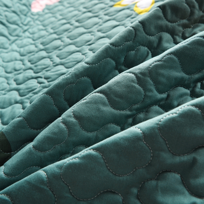 91家纺网 家纺一手货源 找家纺 冬然家纺 2021新款纯棉床盖 伊甸园