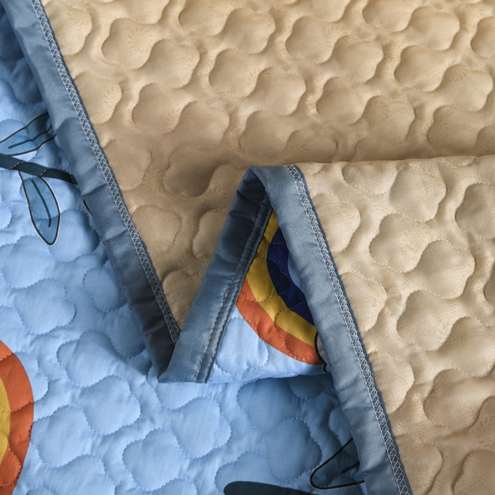 91家纺网 家纺一手货源 找家纺 冬然家纺 2021新款纯棉床盖 郁金香