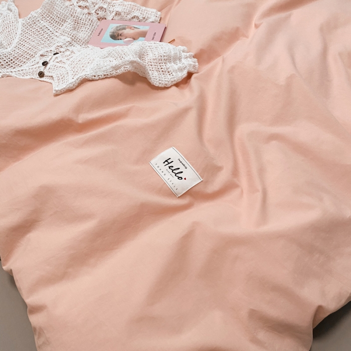 91家纺网 家纺一手货源 找家纺 蓝巢2021新款全棉水洗棉混搭款四件套实拍图 混搭-粉卡其