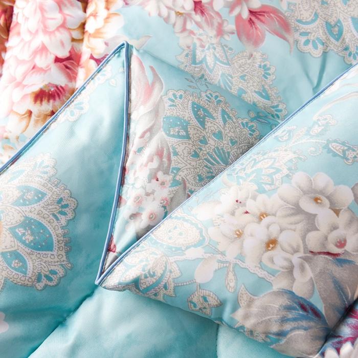 91家纺网 家纺一手货源 找家纺 鑫发家纺 2021新款丝绸印花被 虞美人-绿