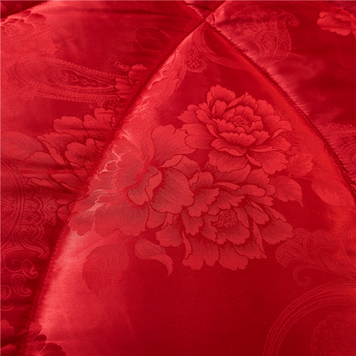 91家纺网 家纺一手货源 找家纺 鑫发 新款牡丹花被夏凉被春秋冬被子礼品被芯大红