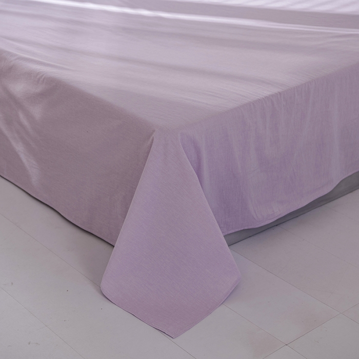 91家纺网 家纺一手货源 找家纺 久典 新款全棉色织水洗棉大豆被夏被四件套 彩虹格-紫