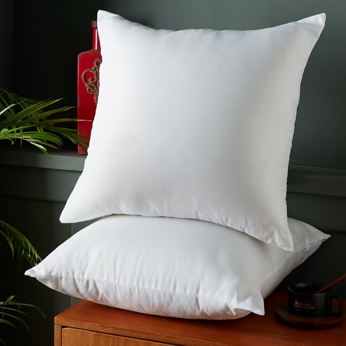 91家纺网 家纺一手货源 找家纺 宏羽纺 2021新款纯棉枕芯 60*60cm纯白方垫芯一对