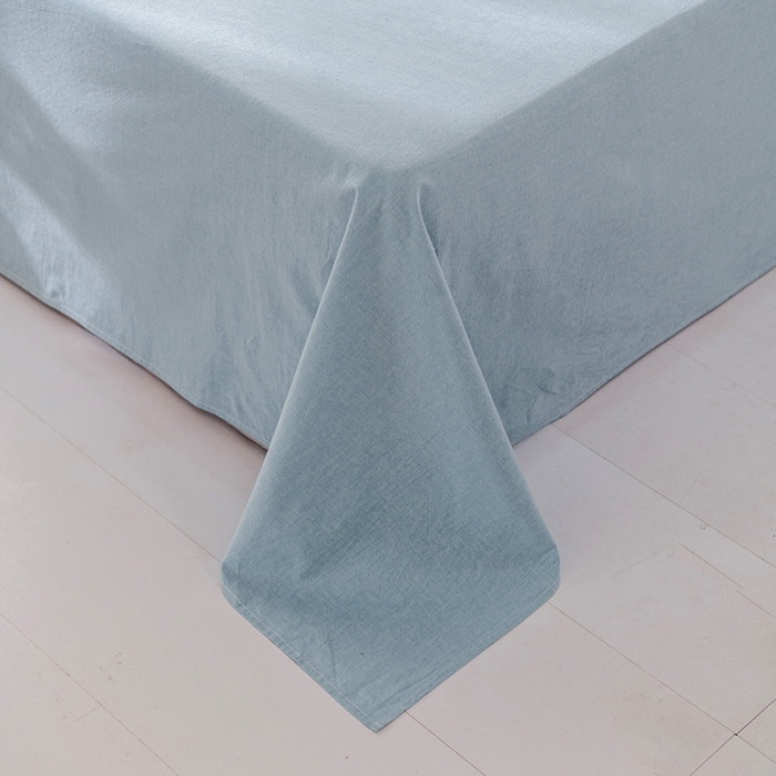 91家纺网 家纺一手货源 找家纺 久典 新款全棉色织水洗棉大豆被夏被四件套 蓝小格