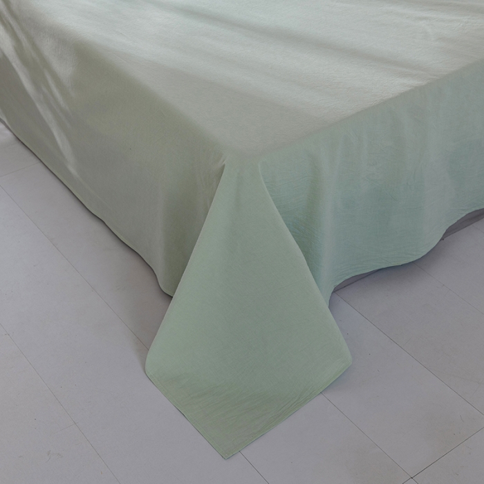 91家纺网 家纺一手货源 找家纺 久典 新款全棉色织水洗棉大豆被夏被四件套 绿粗条