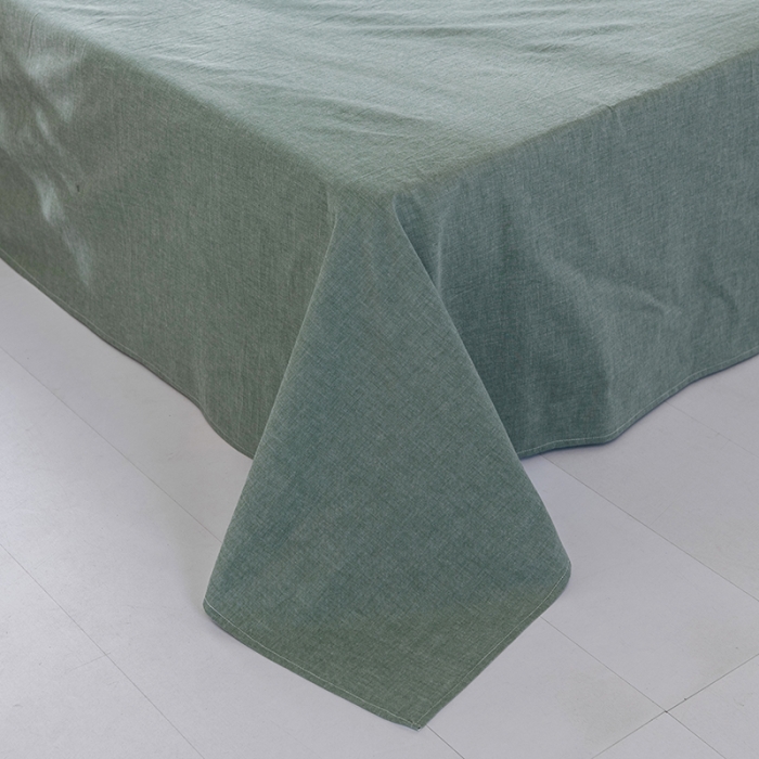 91家纺网 家纺一手货源 找家纺 久典 新款全棉色织水洗棉大豆被夏被四件套 绿小格