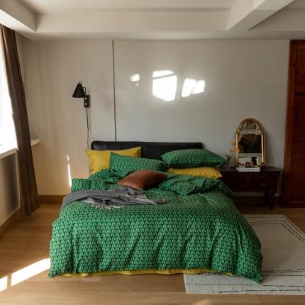 91家纺网 家纺一手货源 找家纺 （总）时光里 2021新款全棉复古轻奢系列四件套