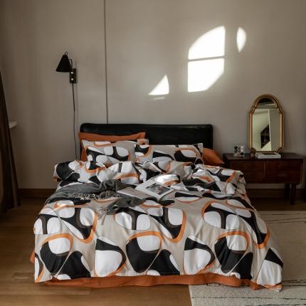 91家纺网 家纺一手货源 找家纺 （总）时光里 2021新款全棉复古轻奢系列四件套