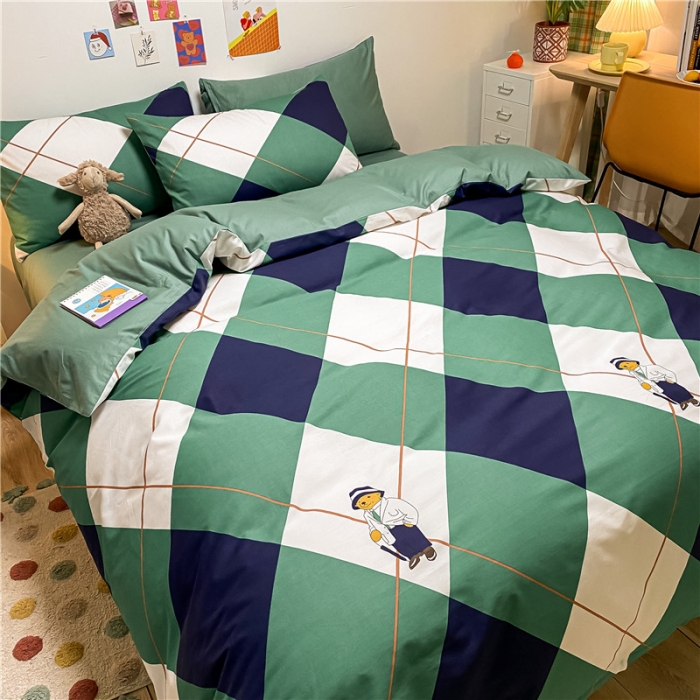 91家纺网 家纺一手货源 找家纺 琪格格 2022新款全棉单品被套 绅士熊