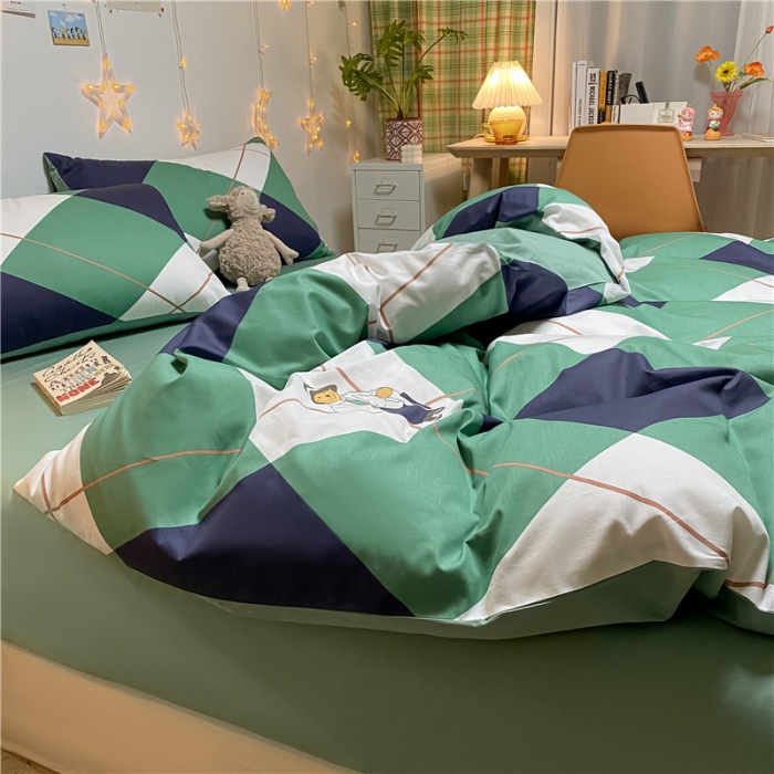 91家纺网 家纺一手货源 找家纺 琪格格 2022新款全棉单品被套 绅士熊