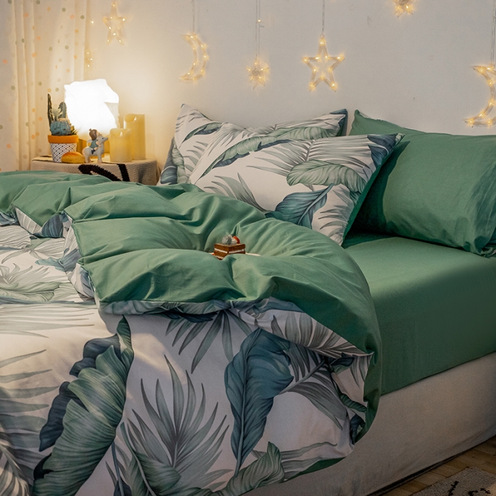 91家纺网 家纺一手货源 找家纺 琪格格 2022新款全棉单品被套 新深林其镜