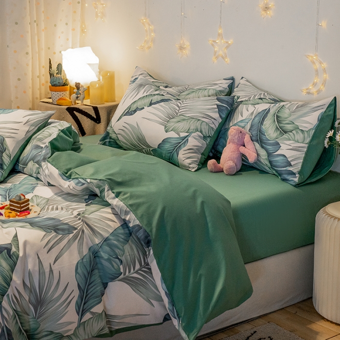 91家纺网 家纺一手货源 找家纺 琪格格 2022新款全棉单品被套 新深林其镜