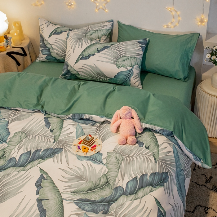 91家纺网 家纺一手货源 找家纺 琪格格 2022新款全棉单品被套 新深林其镜