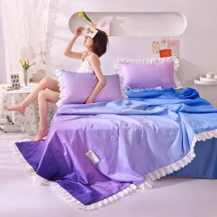 91家纺网 家纺一手货源 找家纺 绒世界 2021新款多彩水洗真丝夏被四件套 Silk2021-08