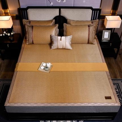 91家纺网 家纺一手货源 找家纺 高档冰藤双面席系列藤席冰丝席凉席竹席空调席三件套