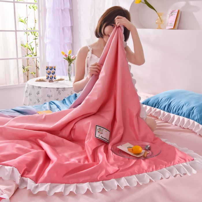 91家纺网 家纺一手货源 找家纺 绒世界 2021新款多彩水洗真丝夏被四件套 Silk2021-01