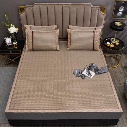 91家纺网 家纺一手货源 找家纺 日式冰藤直角系列冬夏两用凉席床垫藤席冰藤凉席空调席-星光银咖
