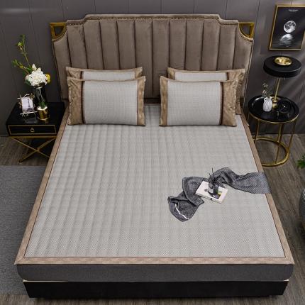 91家纺网 家纺一手货源 找家纺 日式冰藤直角系列冬夏两用凉席床垫藤席冰藤凉席空调席-星光银色