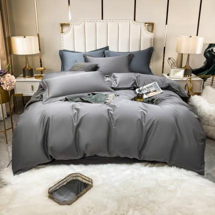 91家纺网 家纺一手货源 找家纺 （总）米奈 2021新款100S长绒棉纯色四件套卡尔系列