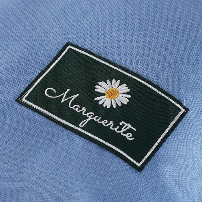 91家纺网 家纺一手货源 找家纺 不打烊家纺 2021新款雪芙妮美容床罩--雏菊花语 蓝色