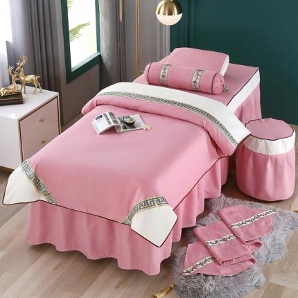 不打烊家纺 2021新款雪芙妮美容床罩-古色古香 豆沙